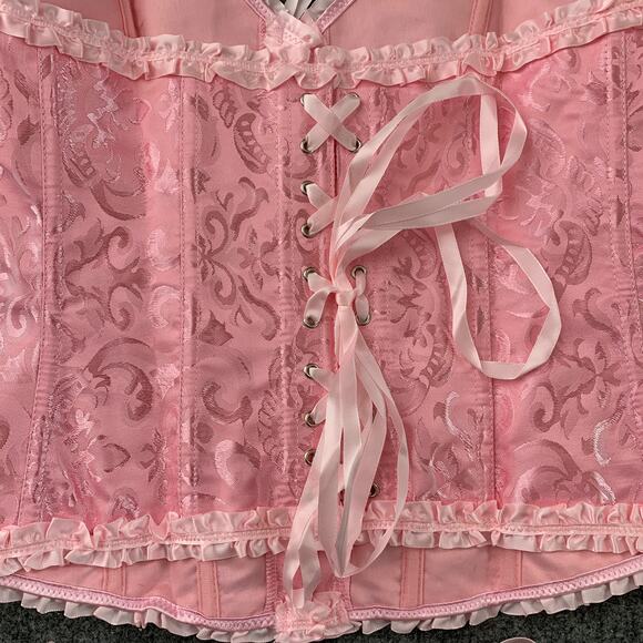 Pink Modern Corset Selvedge Shaper Bonus Panties Large - Picture 4 of 5